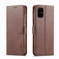 Brown 9eight5 case for Samsung Galaxy A41, protective phone cover with textured design and precise cutouts for ports and buttons.