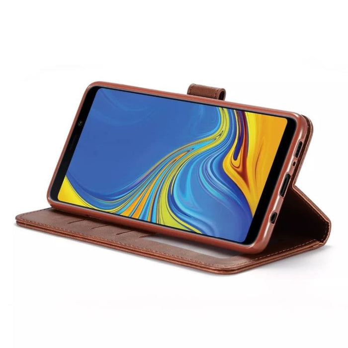 Brown 9eight5 case for Samsung Galaxy A41, protective phone cover with precise cutouts and textured finish.