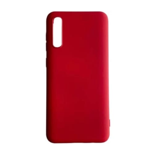 Red 9eight5 phone case for Samsung Galaxy A50 and A50S, showcasing a slim protective design on the device.