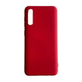 Red 9eight5 phone case for Samsung Galaxy A50 and A50S, showcasing a slim protective design on the device.
