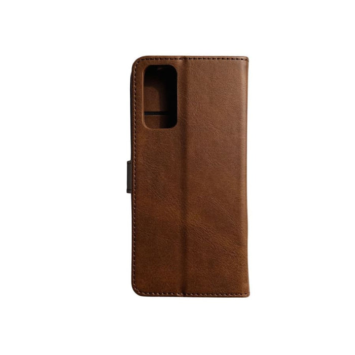 Brown 9eight5 phone case for Samsung Galaxy S10 Plus, protective cover with textured design and precise cutouts.