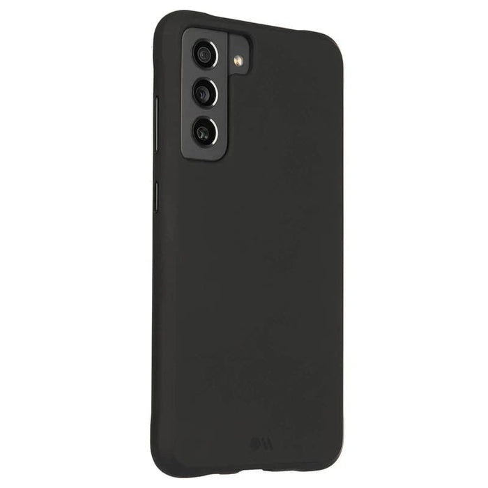 Black 9eight5 phone case for Samsung Galaxy S21 FE, protective cover with slim design and precise cutouts.