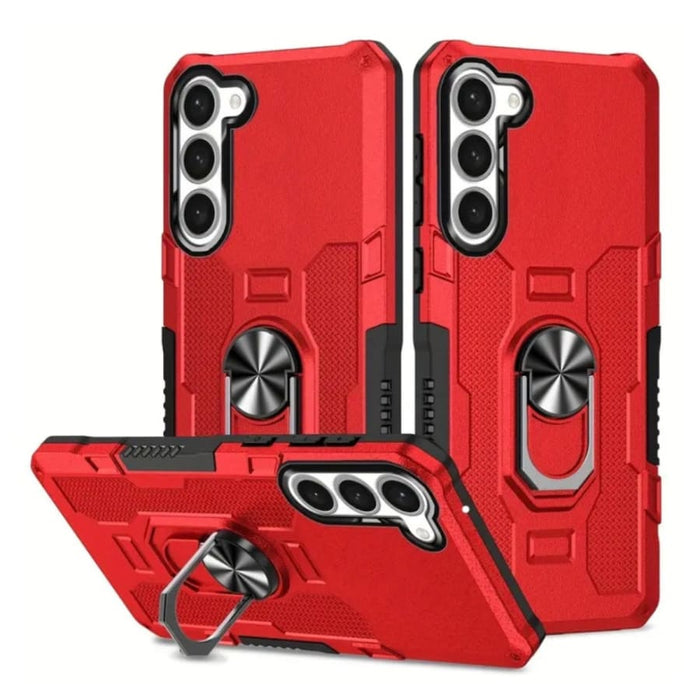 Red Samsung Galaxy S22 phone case by 9eight5, showcasing a slim protective design on a white background.