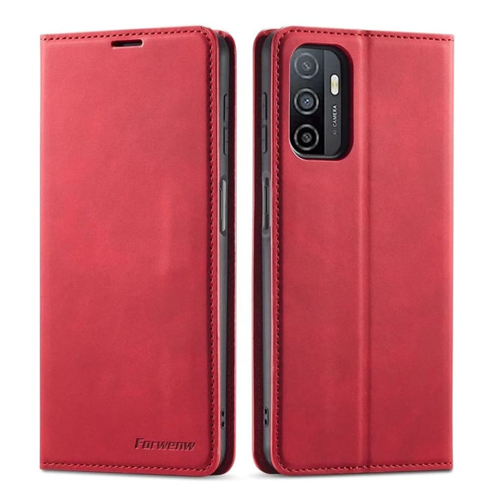 Red Samsung Galaxy S23 phone case by 9eight5, slim protective cover for stylish device protection.