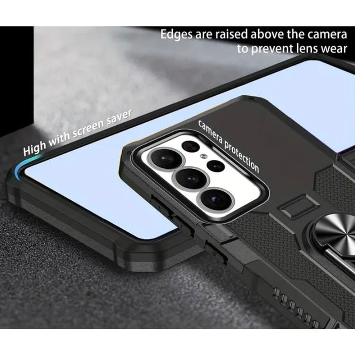 Samsung Galaxy S23 FE phone case by 9eight5 in three colors, made of durable material, shown on the device.