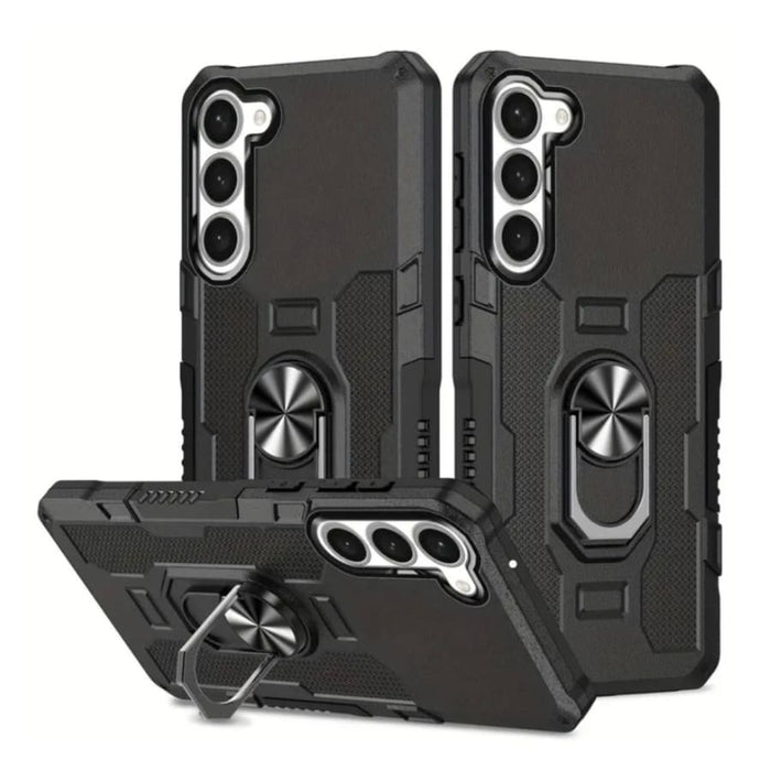 Black Samsung Galaxy S23 Plus phone case by 9eight5, protective and stylish for the device.