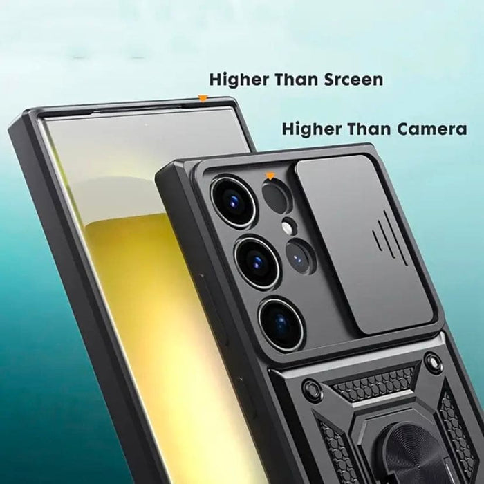 9eight5 Samsung Galaxy S25 phone case available in three colors, showcasing slim design and protective features.