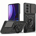 Black 9eight5 phone case for Samsung Galaxy S25 Plus, durable protective cover with sleek design in multiple colors.