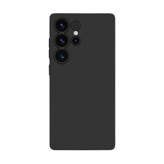 Black 9eight5 phone case for Samsung Galaxy S25 Ultra, sleek protective cover with precise cutouts and modern design.