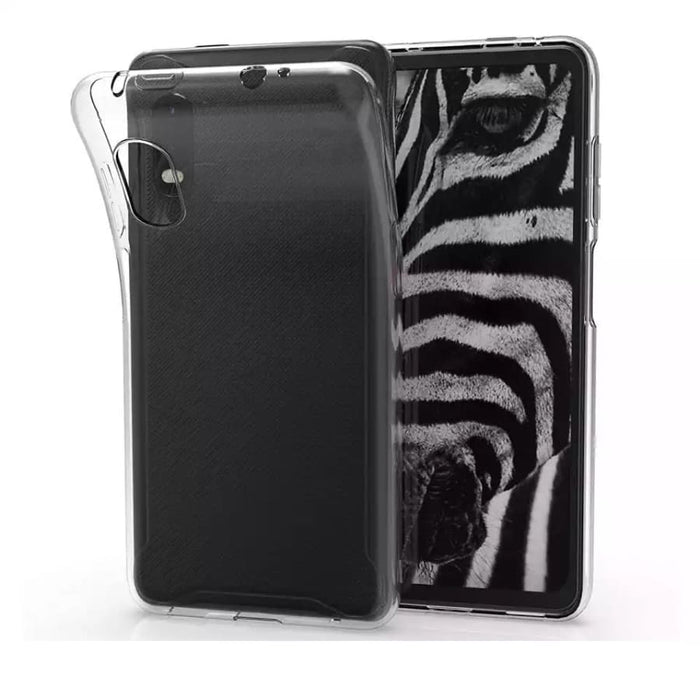 Grey 9eight5 phone case for Samsung Galaxy Xcover Pro with camera protection and durable design.