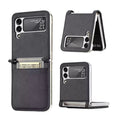Black Samsung Galaxy Z Flip 4 case by 9eight5, showing a sleek protective cover for the flip phone.