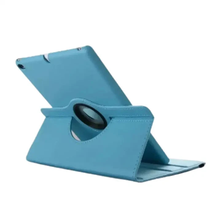 Habitcare 9eight5 iPad case with rotating stand in five colors, showcasing a sleek protective cover and versatile viewing angles.