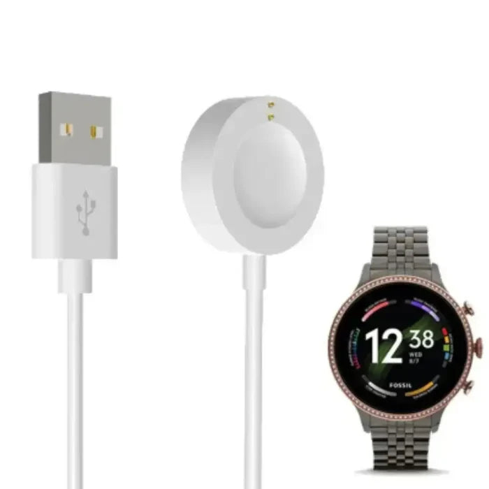 Habicare TWS charger dock for Fossil Gen 4, 5, 6 and Michael Kors smartwatches, featuring a sleek, compact design for easy charging.