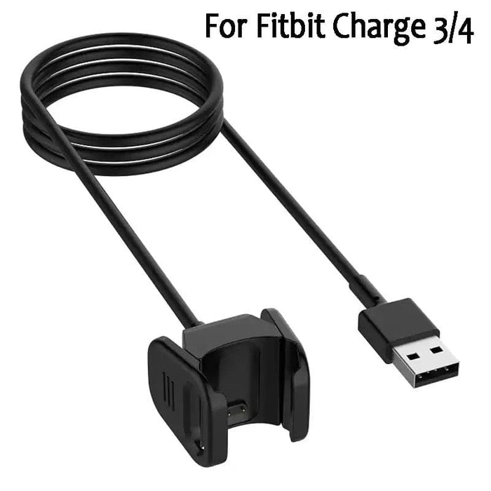 Fitbit Charge 3/4 charger from That Watch Shop showing a compact charging cable suitable for Fitbit fitness trackers.