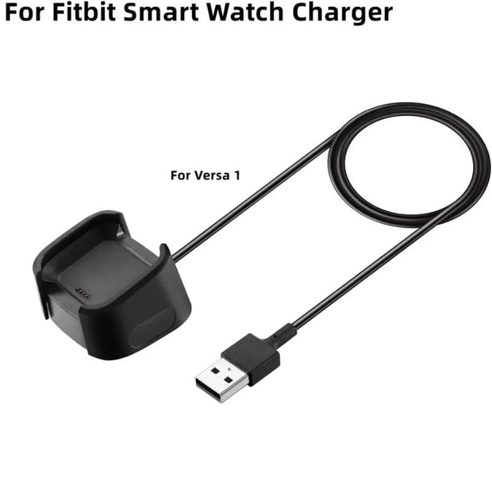 Fitbit Versa 1 charger with USB connector and magnetic charging port, designed for charging Fitbit Versa 1 smartwatch.