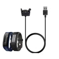 Garmin Vivosmart HR Plus charger with two fitness tracker charging cables on a white background