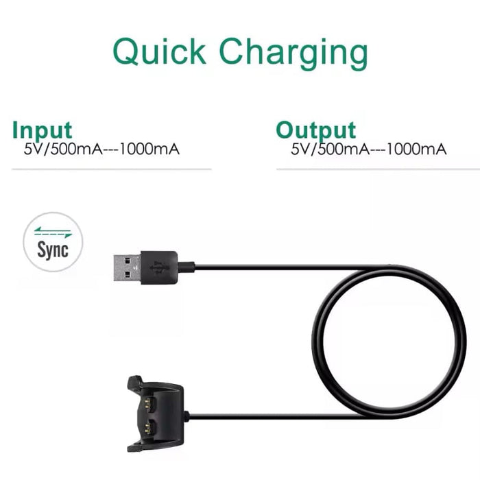 Garmin Vivosmart HR Plus charger cable for smartwatch charging, compatible with Garmin fitness trackers.