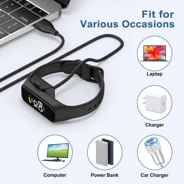 Samsung Galaxy Fit 2 USB charger for fitness tracker, compatible with Samsung smart devices, compact and easy to connect.