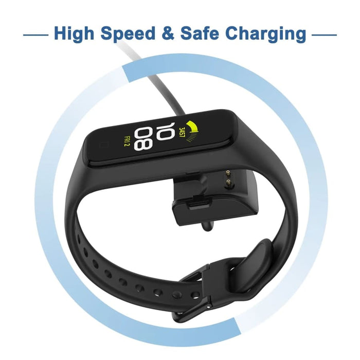 Black Samsung Galaxy Fit 2 USB charger from That Watch Shop, designed for fitness tracker charging.