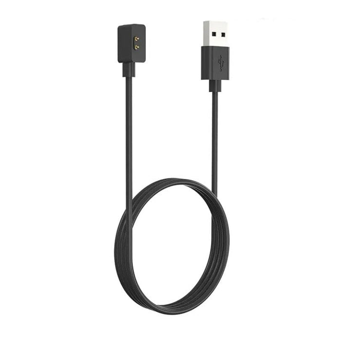 Black Xiaomi Miband 7 Pro charger with USB connection, designed for easy charging of the fitness tracker.