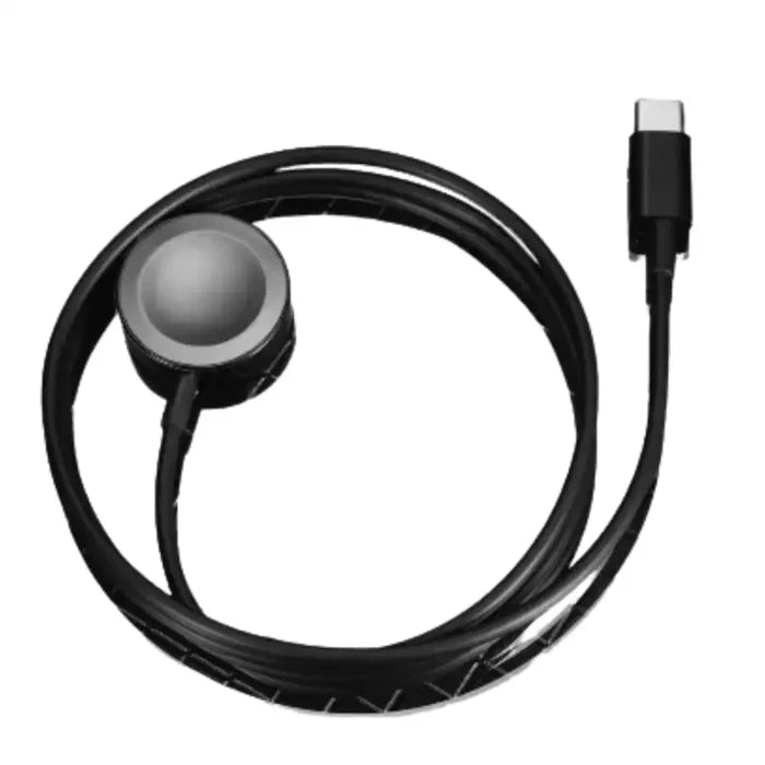 Habicare TWS fast-charging cable for Apple Watch Series 10, black USB charging cable with magnetic connector for Apple smartwatch