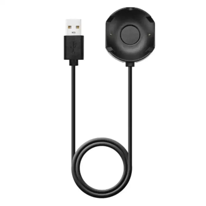 Habicare 9eight5 charging cable for Nokia Steel HR 40mm smartwatch, shown connected to the device.