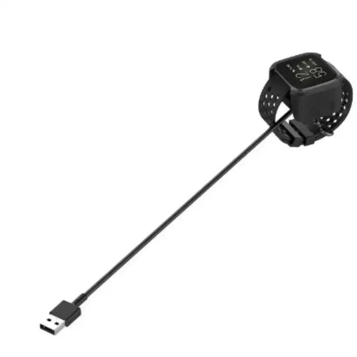 Habicare TWS charging cradle for Fitbit Versa 1 and Versa 2 smartwatch, designed for secure charging and easy connection.
