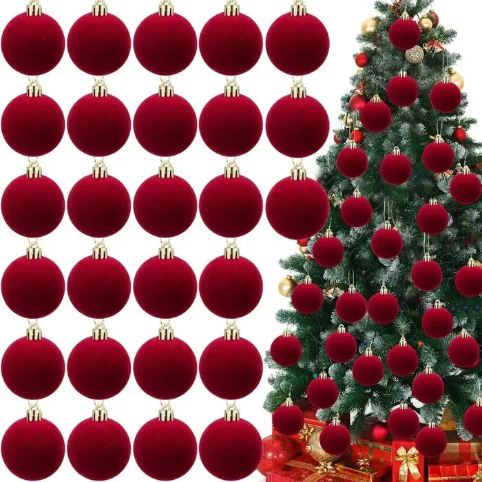 Silver Christmas balls tree hanging ornaments by Habicare, shiny SS decorative holiday ornaments for festive decoration.