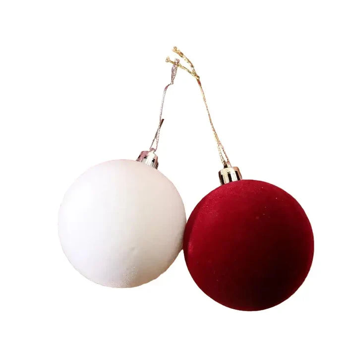 Silver Christmas balls tree hanging ornaments by Habicare, shiny festive decorations for holiday decor and Christmas tree embellishment.