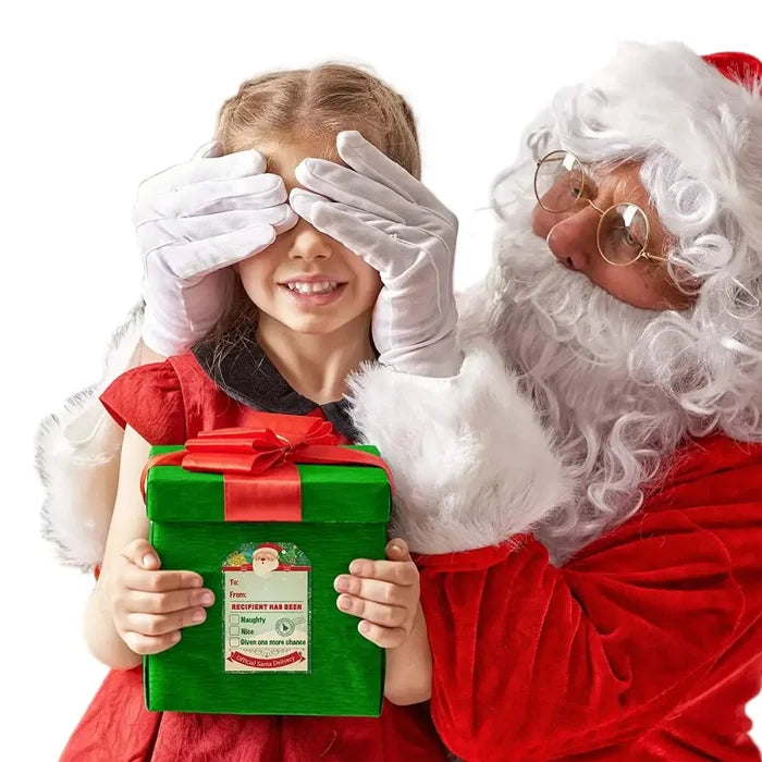 Set of 200 Habicare Christmas gift labels in SS size, featuring festive designs for holiday gift wrapping.