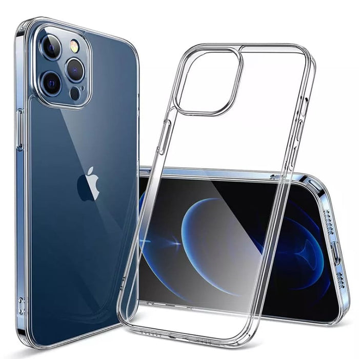 Clear 9eight5 phone case for iPhone 14 Pro (6.1-inch), showcasing slim, transparent protection with precise cutouts.
