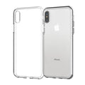 Clear 9eight5 iPhone XR case showcasing slim, transparent protective cover with precise cutouts for buttons and camera.