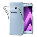 Clear 9eight5 phone case for Samsung Galaxy A3 (2017), transparent protective cover showcasing the phone's design.