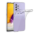 Clear 9eight5 phone case for Samsung Galaxy A72 4G/5G, transparent protective cover showing the phone's back and camera area.