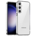 Clear phone case for Samsung Galaxy S24 FE by 9eight5, showing the slim, transparent protective cover on the device.