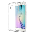 Clear 9eight5 phone case for Samsung Galaxy S6 Edge, showcasing slim, transparent protective cover with precise cutouts.