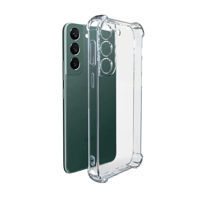 Clear phone case for Samsung Galaxy S23 by 9eight5, showing a transparent protective cover with precise cutouts.