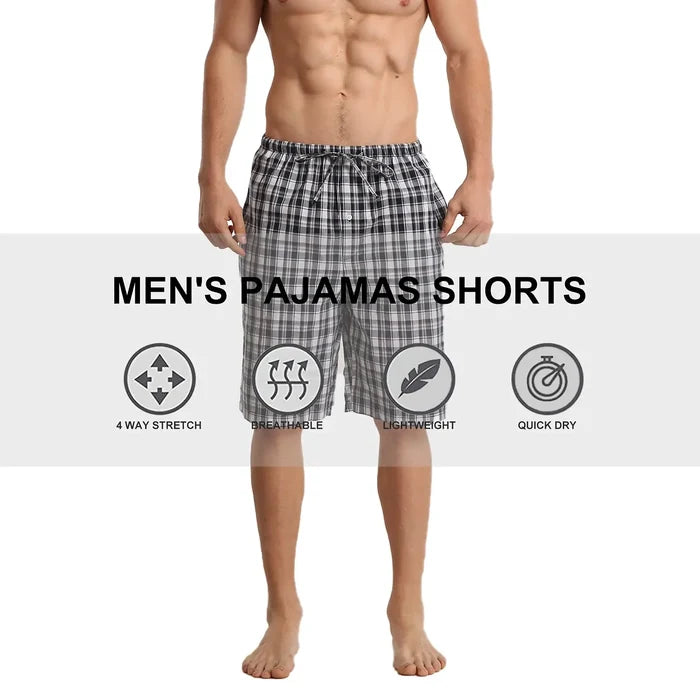 Men's soft and comfortable pajama shorts in light fabric, perfect for summer sleepwear, from ShopHub NZ.