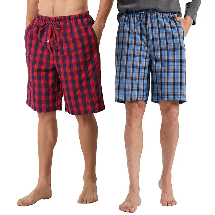 Soft, comfortable men's pajama shorts from ShopHub NZ, ideal for summer sleepwear with a relaxed, breathable fit.