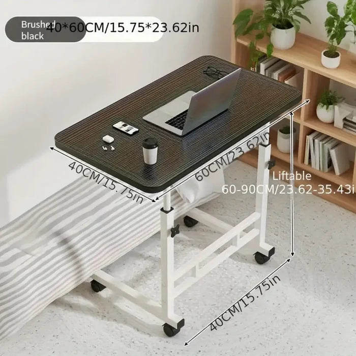 Habicare compact adjustable bedside work desk with four wheels, portable and versatile for easy movement and workspace flexibility.