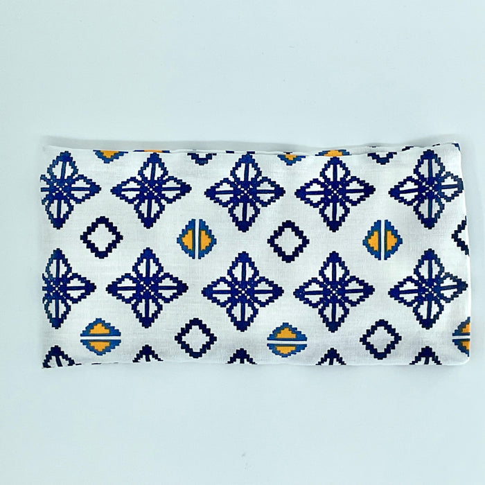 Convert Textiles - Weighted Eye Pillow - Blue Crosses Fabric