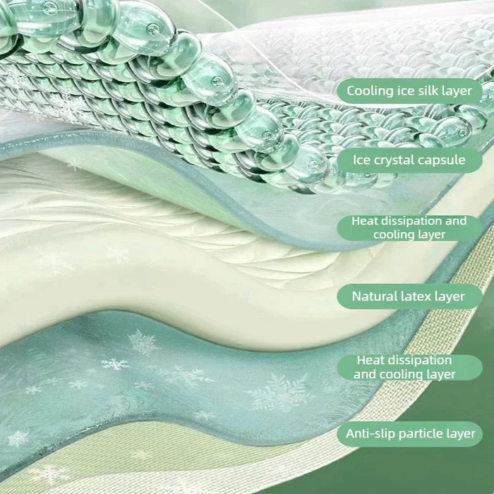 Cooling latex mattress pad from ShopHub NZ, showcasing plush surface and breathable design for enhanced sleep comfort.