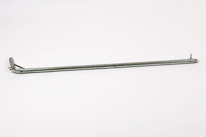 Durable galvanized steel pole with L-shaped end, ideal for heavy-duty support or mounting.
