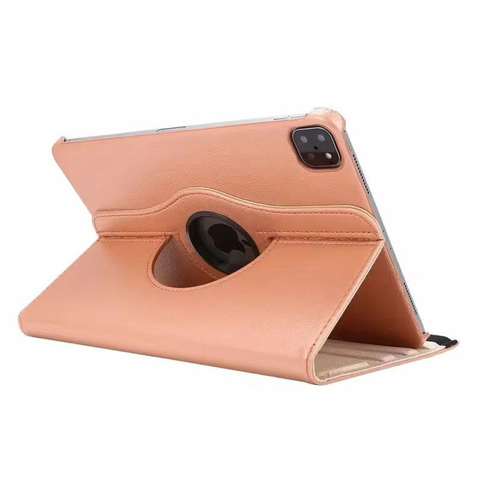 Rose gold iPad Pro 11-inch (M4) 2024 cover by 9eight5, showing a sleek protective case with textured exterior.