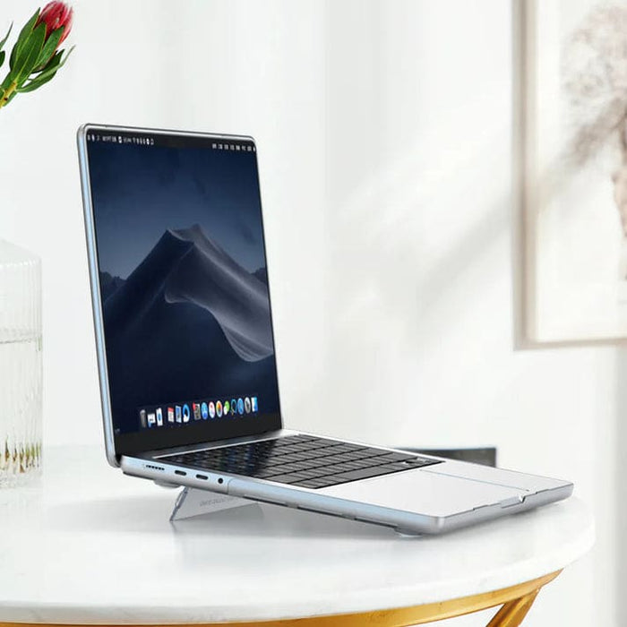 Black protective cover for MacBook Pro 13-inch (M1/M2) by 9eight5, shown on a sleek laptop with a smooth finish.