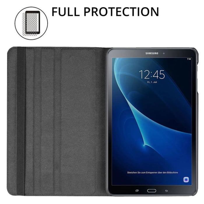 Black 9eight5 tablet cover for Samsung Galaxy Tab A 8.0” T290/T295 2019 model, protective case with precise camera cutout.