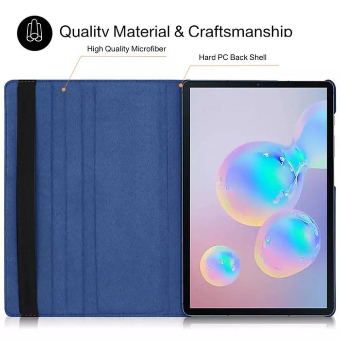 Navy protective cover for Samsung Galaxy Tab S8 11” (2022) X700/X706 by 9eight5, showing the tablet with the cover on in a natural setting.