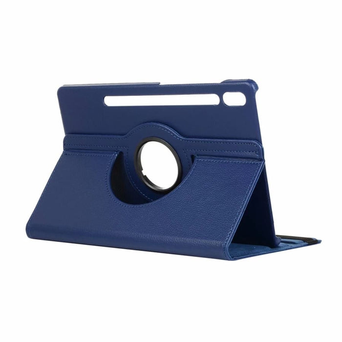 Navy protective cover for Samsung Galaxy Tab S8 Plus 12.4-inch (2022), X800/X806, by 9eight5, showing front and back views