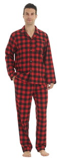 Men's cozy flannel pyjama set by ShopHub NZ featuring a plaid cotton sleepwear design, perfect for comfortable nights.