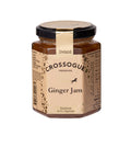 Jar of Crossogue Preserves Ginger Jam on a white background
